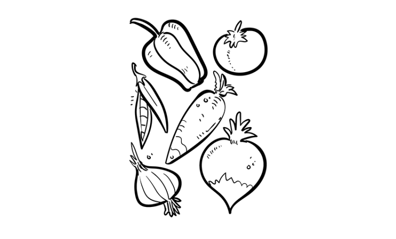 Vegetable Coloring Pages