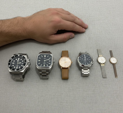 Analyzing the aesthetic impact of case size and thickness on wrist presence and style
